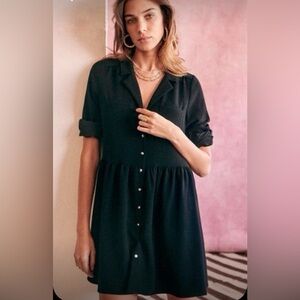 Sezane Aurora Dress, Black, 34